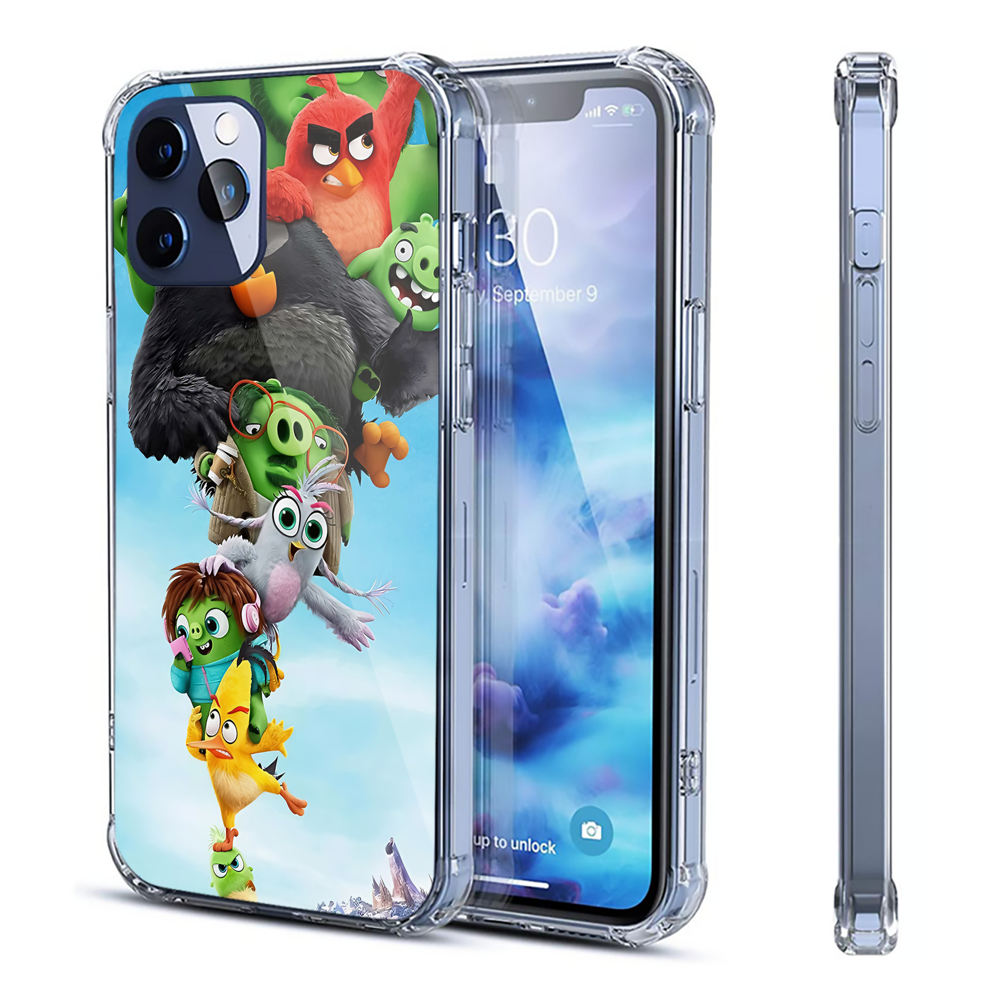 （画像用） Angry Birds アングリーバード 【iPhone 12シリーズ対応】透明スマホケース（クリアソフトケース）